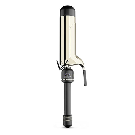 HOT TOOLS 24K Gold Professional 2" Extended Barrel Curling Iron with Clamp for Loose Curls - 24K Gold Technology for Long-Lasting Results & Longer Barrel for Easy Styling