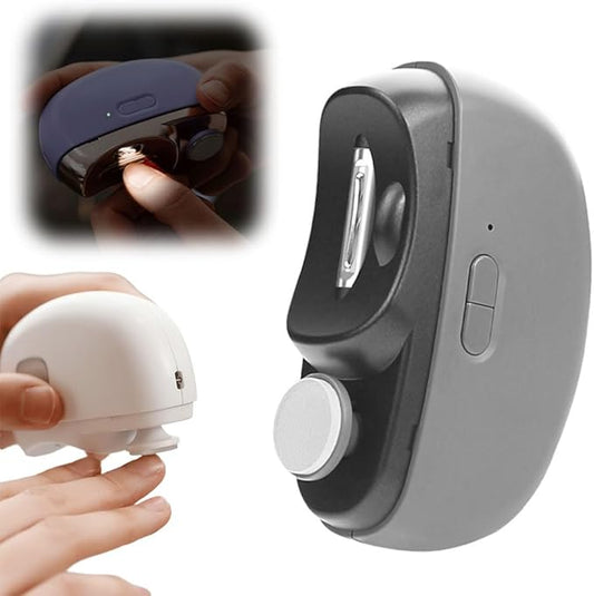 2026 New 2 in 1 Electric Nail Clippers, 2 Speeds Automatic Nail Clippers for Fingers and Toes with LED Light & Clip Storage, Electric Nail Trimmer for Senior Adults (Black)