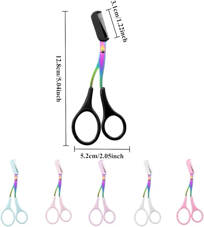 Eyebrow Razor for Women & Men, 2-in-1 Stainless Steel Eyebrow Grooming Tool & Facial Hair Trimmer, Precision Edges & Safe Painless Use, Unisex at-Home Kit, 5.04 X 2.04inch (White,3)