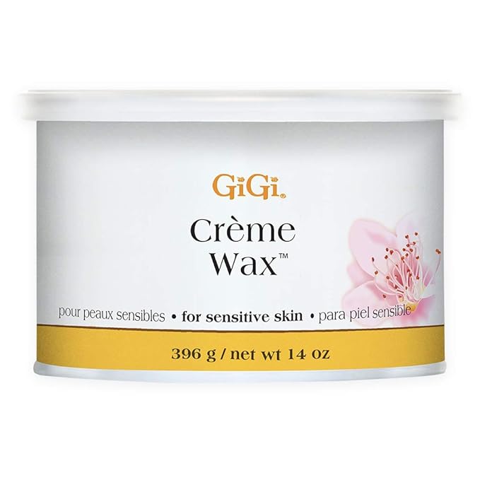 GiGi Crème Wax for Hair Removal, Soft Wax for Sensitive Skin, Face & Body, Gentle Formula, 14 oz, 1 Pack