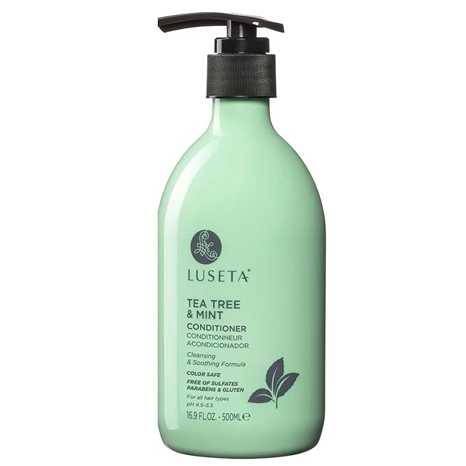 Luseta Tea Tree and Mint Conditioner Cleaning & Smoothing, Anti-Dandruff Conditioner 16.9 Oz, Sulfate Free & Paraben Free