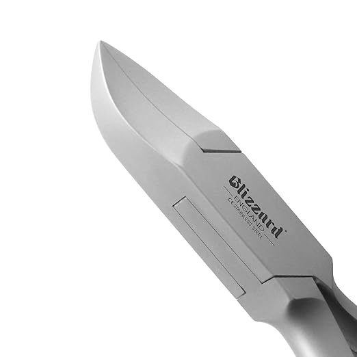 Nail Clippers for Men with Thick or Ingrown Toenails – Blizzard Podiatrist Toenail Clipper Set German Forged – 5.5 inch Heavy Duty Nail Cutter – Concave Head Chequered Handles - Hospital Grade