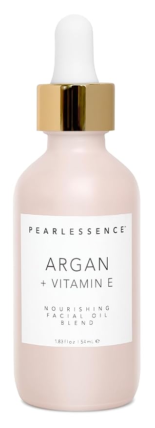 Pearlessence Argan & Vitamin E Facial Oil | Powerful Hydration to Help Balance, Revive & Rejuvenate Skin | Made in USA, Cruelty Free & Paraben Free