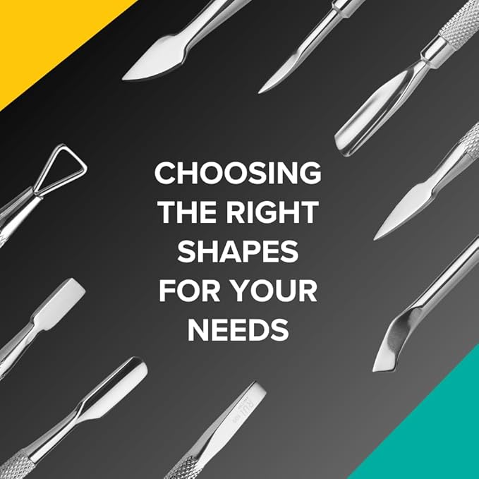 Rui Smiths Pro Cuticle Pusher with 2 Ends - Stainless Steel Manicure Tool - Style 111