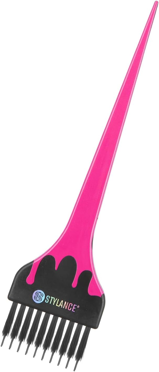 Hair Color Brush Set with Nylon Guide Bristles, 3 Pack Professional Hair Dye Brushes for Hair Stylist & DIY, Multi-Color Handles for Precise Application