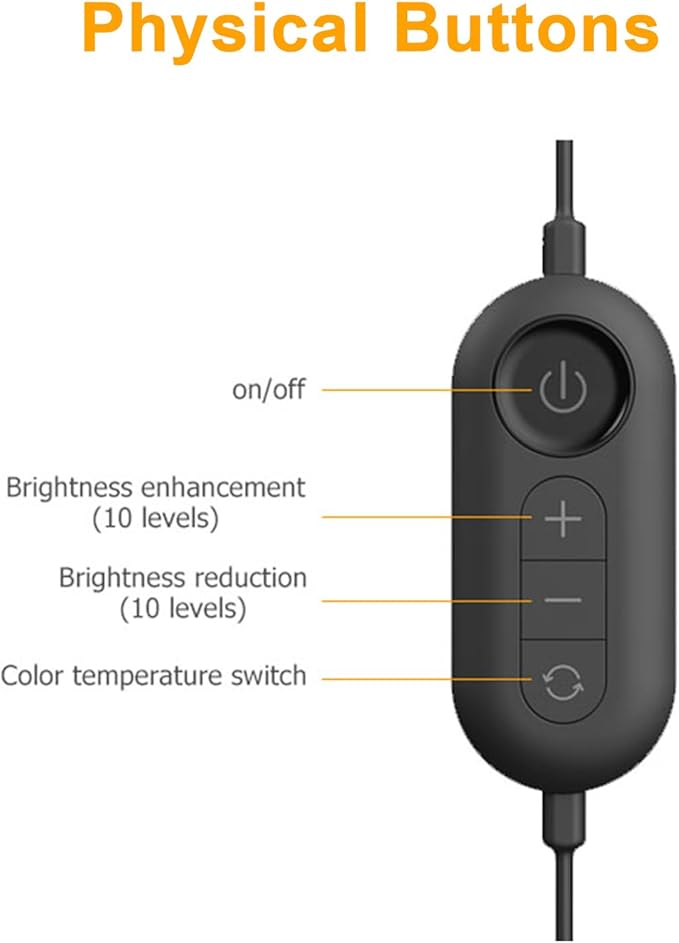 Qiilu Adjustable Nail Lamp with Brightness & Color Temperature Control, Portable Manicure Light for LED Table Lamp for Nails & Lashes