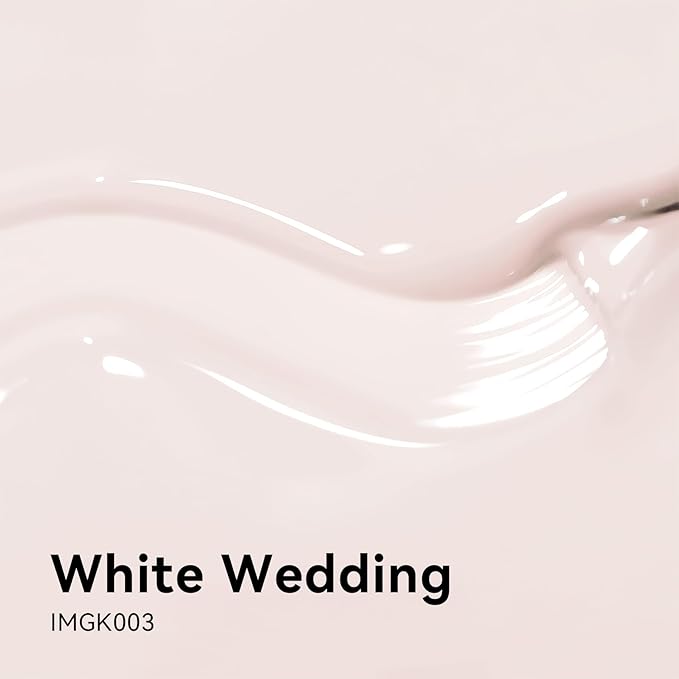 MAYCHAO 15ML White Wedding Gel Nail Polish 1Pc Creamy Gel Polish Soak Off UV LED Nail Polish Nail Art Starter Manicure Salon DIY at Home, 0.5 OZ