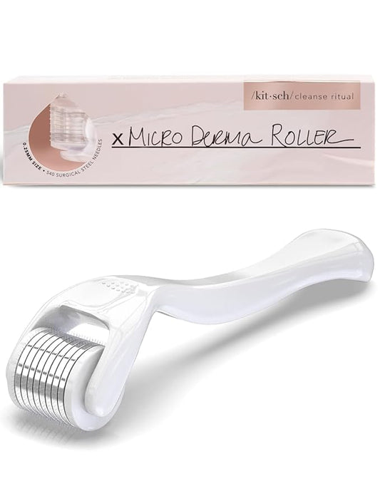 Kitsch Derma Roller – Skin Care Tool & Face Roller for Boosting Absorption of Serums & Oils - Beard Derma Roller for Men - Easy-to-Use Beauty Roller for Skin, Beard & Hair Growth