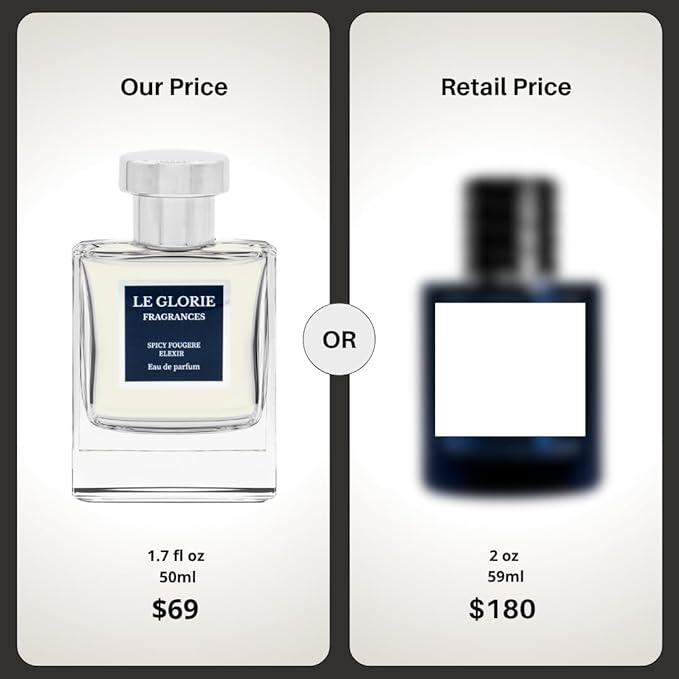 Inspired by D-ii.or S,a-U-va.ge El.i.x-iir Eau de Parfum, Spicy Fougere E. EDP, Long Lasting Luxury Perfume Spray for Men, Cruelty Free - 1.7 fl oz 50ml