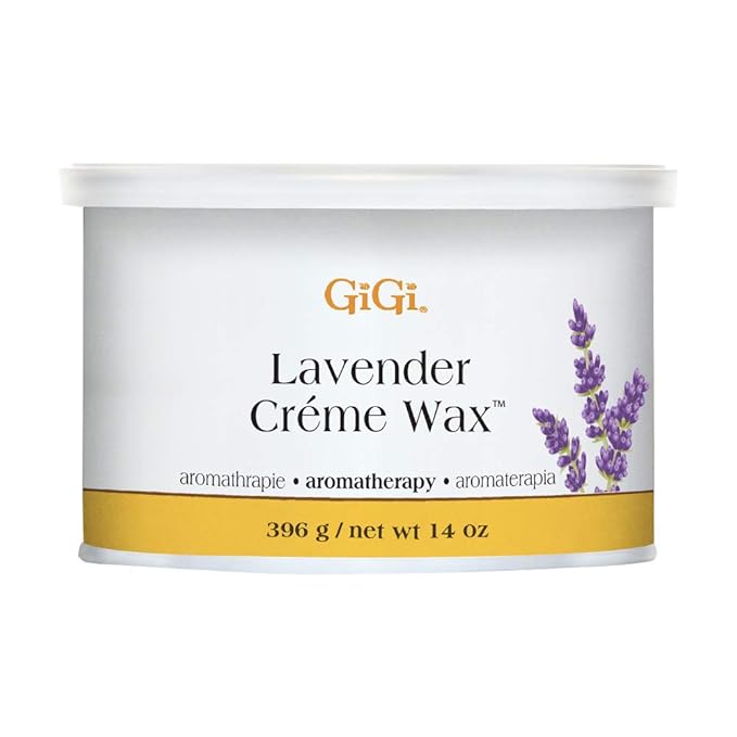 GiGi Lavender Crème Wax for Hair Removal & Waxing, Soft Wax for Sensitive Skin, Face & Body, 14 oz, 1 Pack