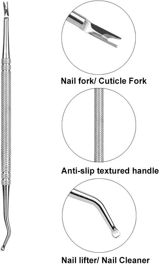 FERYES Straight Blade Toenail Clippers with Toenail Lifter and Fork - Toe Nail Clipper for Thick Toenails - 2 in 1 Ingrown Toenail Tools Kit