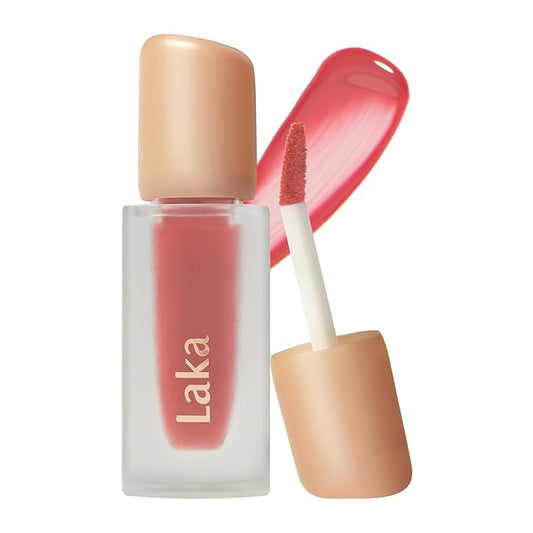 Laka Fruity Glam Tint, Glowing Lip Stain with Wide Color Spectrum, Hydrating & Lightweight Texture, Long-Lasting Bold Stain, Non-Sticky, Vegan, K-Beauty (#101 Joyful, 4.5g/0.15oz)