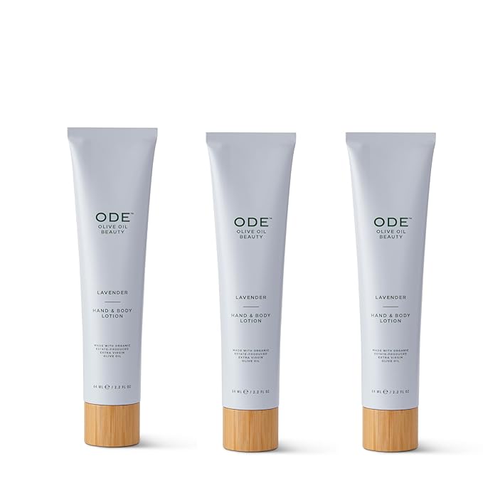 McEvoy Ranch Lavender Hand & Body Tube Lotion OZ (3-pack) by ODE Olive Oil Beauty, Travel Size, Organic EVOO, Everyday Hydration, California Made