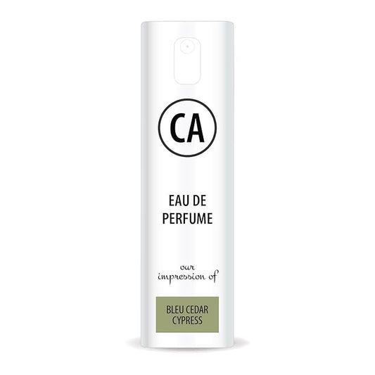 CA Perfume Impression of Bleu Cedar Cypress Unisex Eau De Parfum Woody Aromatic Scent Long Lasting Unisex Fragrance Travel Size TSA Ready for Day and Night Wear 0.33 Fl Oz 10ml