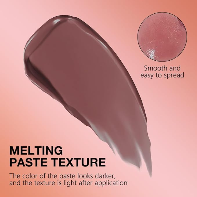 Nude Brown Honey Tinted Lip Stain Lip Balm Lip Gloss Lipstick, Sheer Hydrating Lip Stains Tint, Moisturizing Lip Color for All Skin Tones, Nourishing Lip Balm with Natural Black Cherry