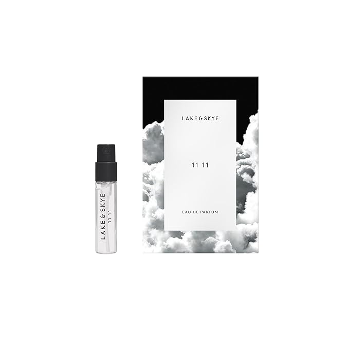 Lake & Skye 11 11 Eau de Parfum Vial Spray Sample, 0.06 fl oz (2 ml) - Skin Musk, Clean, Vegan, Paraben-Free, Cruelty-Free