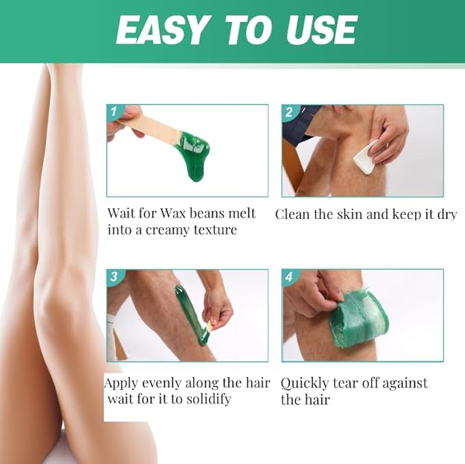 3lb Hard Wax Beads Bulk, Hypoallergenic Brazilian Waxing Bead, Unscented Sensitive Skin Stripless Wax Pellets, Coarse & Fine Hair Removal Wax Refill for Body, Face, Bikini Line, Underarm, Chest, Legs