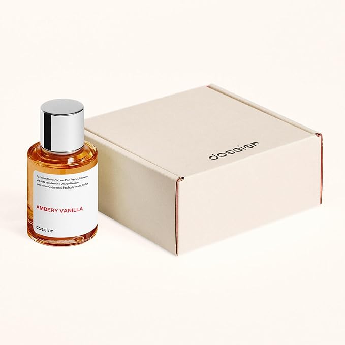 Dossier - Ambery Vanilla 1.7Oz (50ml) - Eau de Parfum - Inspired by Y S.L's B.lack O.pium - Long-lasting Fragrance - Feminine