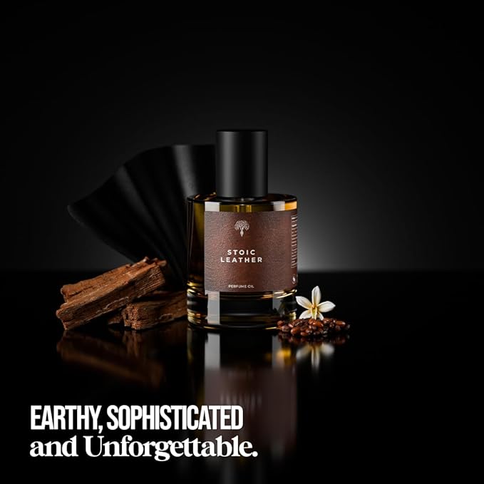 Eternal perfume oils - Stoic Leather | Long Lasting Cologne Oil for Men – Designer Perfumes for Women and Men -Concentrated Scent Oils - Alcohol-Free Organic Perfume 30ml