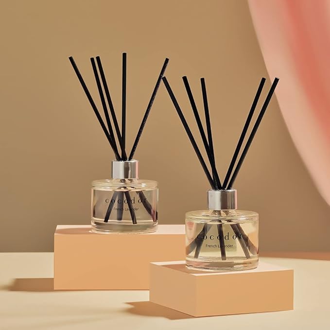 COCODOR Signature Reed Diffuser Set/Garden Lavender / 6.7oz /2 Pack/Home Fragrance Diffuser, Oil Scent Diffuser for Bathroom Shelf Decor