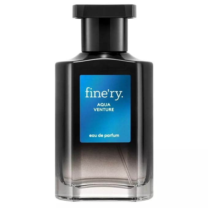 Finery AQUA VENTURE Men's Eau De Parfum | Men's Eau De Cologne, 2 fl oz | With Makeup Remover Pads Gift