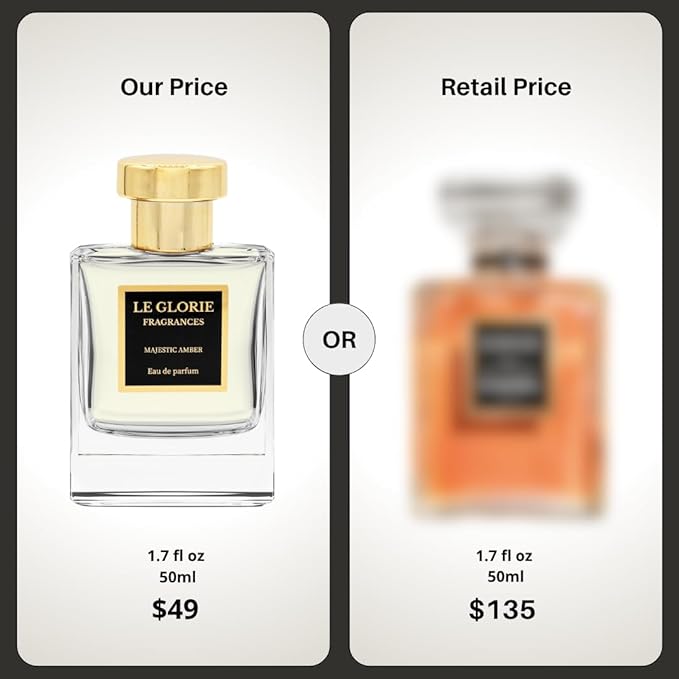 Inspired by Inspired by C-hha C.,ooc-o Eau de Parfum, Majestic Amber EDP, Long Lasting Luxury Perfume Spray for Women, Cruelty Free - 1.7 oz 50ml