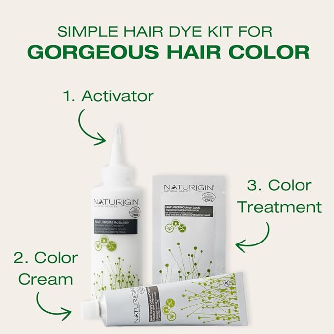 Naturigin Permanent Hair Dye - 4.0 Brown - 100% Gray Coverage, Long-Lasting Natural hair Color - Ammonia & Paraben-Free, Vegan and Plant-Infused Formula (Pack of 1)