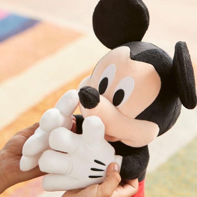 Disney Store Official Mickey Mouse Medium Soft Toy for Kids, Cuddly Character with Fuzzy Texture and Embroidered Details, Soft Tail, Disney Plushy Suitable for All Ages.