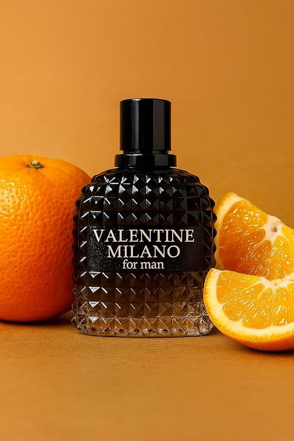 Mens Cologne, Valentine Milano Eau de Parfum Spray for Men – 3.4 Fl. Oz | Amber Wood Scent | Long Lasting Fragrance Inspired by Designer Cologne - (1 Pack)
