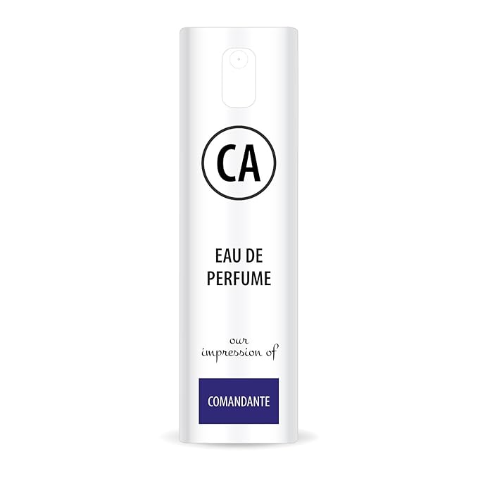 CA Perfume Impression of Comandante Unisex Eau De Parfum Aromatic Fruity Scent Long Lasting Unisex Fragrance Travel Size TSA Ready for Day and Night Wear 0.33 Fl Oz 10ml