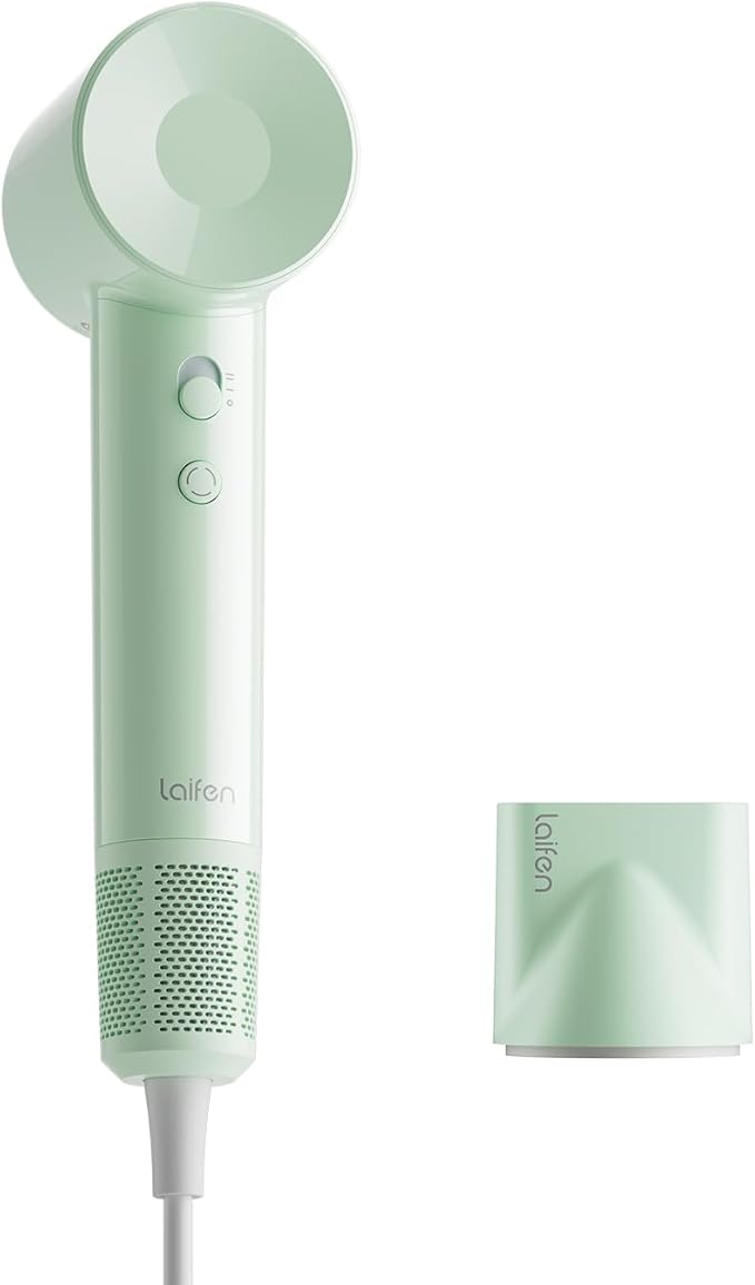 Laifen SE Lite Hair Dryer, Negative Ionic Blow Dryer with 100,000 RPM Brushless Motor for Fast Drying, High-Speed Low Noise Thermo-Control Hairdryer with Lightweight Design for Home/Portable Travel