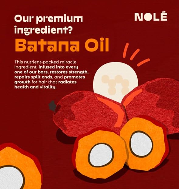 NOLE CARE Sustainable Bar Shampoo and Conditioner (2 pack) with Batana Oil, Fragrance Free for a Radiant Hair - Sustainable, PH Balanced, Sulfate Free, Plastic Free - 5.12 Oz