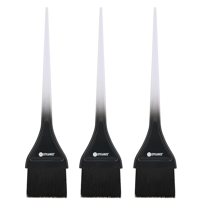 3 Pieces Hair Color Brush Kit, Balayage Tint Brush, Soft Deying Bristles for Salon & DIY Hair Coloring (Type B)