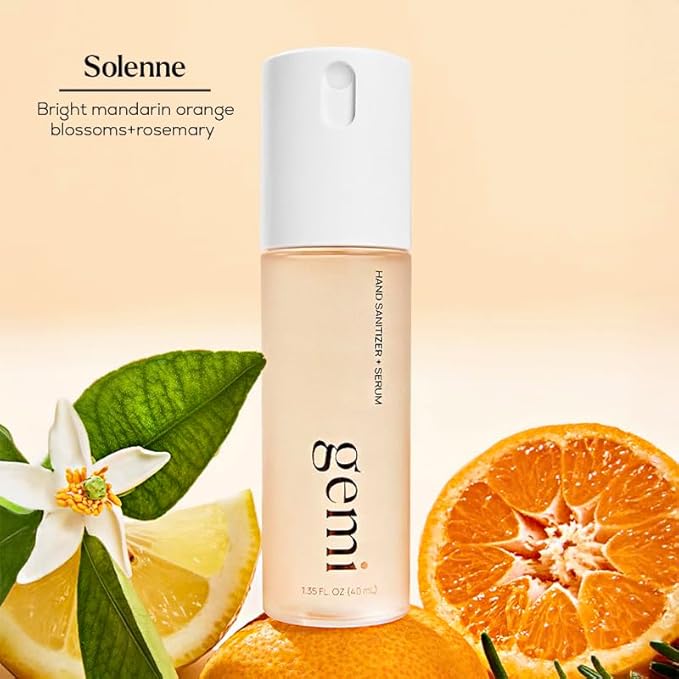 Hand Sanitizer + Serum™ | Solenne | Hydrating K-Beauty Formula with Centella, Vitamin B5 & Green Tea | Kills 99.9% of Germs | Fresh Scent with Lavender, Geranium & White Musk | 650 Sprays