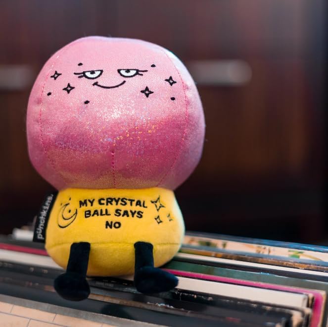 Punchkins Crystal Ball Plushie - My Crystal Ball Says No Sassy & Funny Plush Toy for Gifting