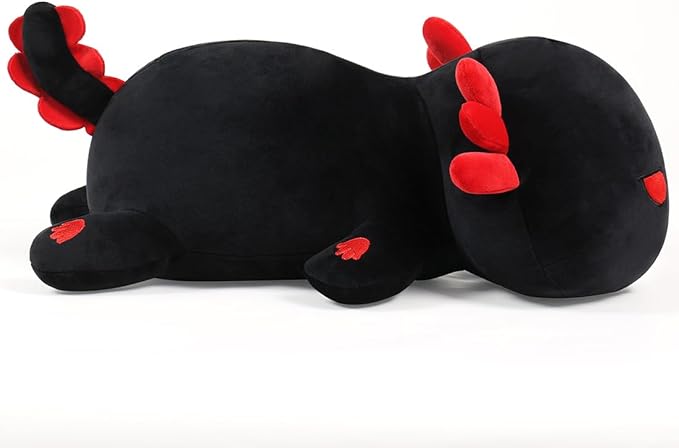 Black Axolotl Plush Pillow Cute and Soft Axolotl Stuffed Animal Kawaii Plushie Toy Great Gift for Kids and Adult, 19.7"