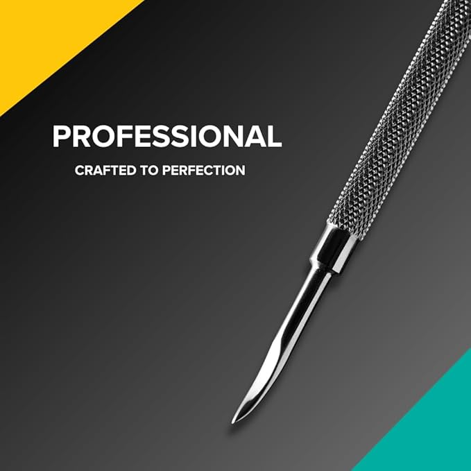 Rui Smiths Pro Cuticle Pusher with 2 Ends - Stainless Steel Manicure Tool - Style 111