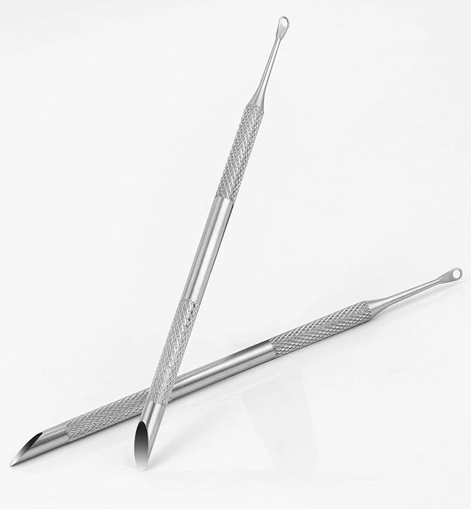 Pre-treatment Cuticle Pusher, Russian Prep Nail Pushers, Dual Ended Cuticle Remover with 100/180 Grit Sandpaper Sheets, Nail Care for Manicure Pedicure Nail Art