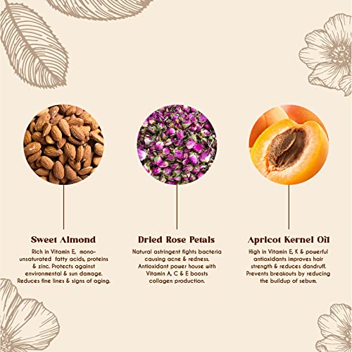 BEAUTE DE PROVENCE Multi-Use Oil for Face, Body and Hair - Organic Blend of Apricot, Vitamin E and Sweet Almond Oil Moisturizer for Dry Skin, Scalp and Nails - Rose Petals, and Bergamot Essential Oil - 4 Fl Oz