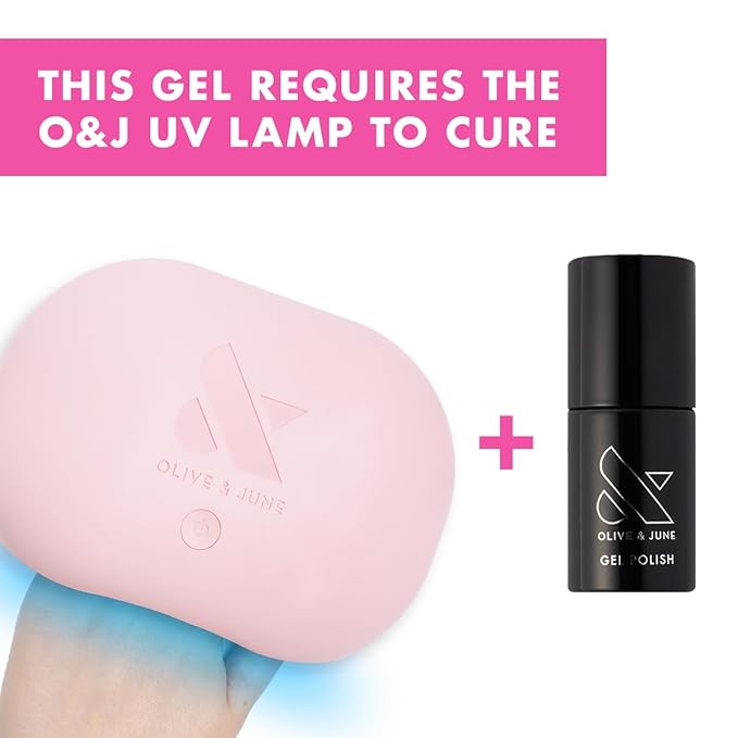 Olive & June Gel Polish | UV LED Nail Lamp Needed | Long Lasting Formula | Up to 21 Days of Wear | Damage-Free Removal | Salon-Quality Manicure, Pedicure at Home | E+M | Inky Black