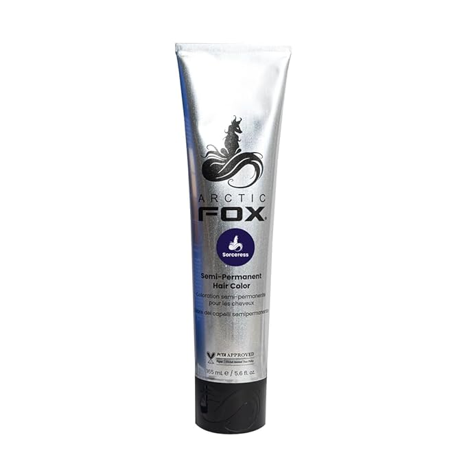 Arctic Fox Semi-Permanent Hair Color Dye, Vegan & Cruelty-Free, Ammonia-Free, Peroxide-Free, Conditioning, Midnight Blue, Sorceress, For All Hair Types, 5.6 Fl Oz (Pack of 2)