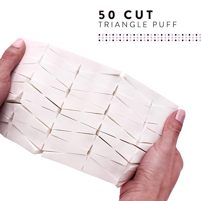 Artist's Choice 100 Pack Makeup Sponge Mini Applicator Wedges, Triangle Cosmetic Sponges for Foundation, Blush, Eye Shadow, Blending and Smoothing, Disposable, Latex Free