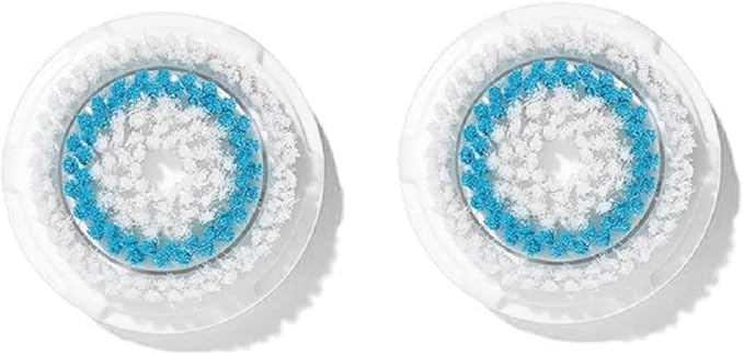 Brush Head Replacement Compatible with Clarisonic Mia 1, Mia 2, Mia Fit, 2 Pack, Deep Pore Facial Cleansing Replacement Head