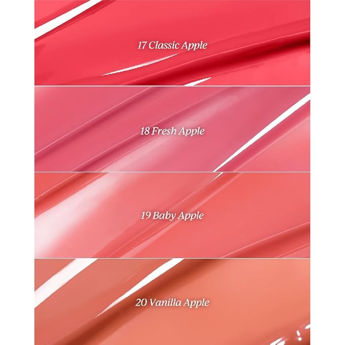 CLIO CRYSTAL GLAM TINT (020 VANILLA APPLE), Glossy Finish, Lightweight, Weightless, Buildable, Glass-Like, Smoothing, Long-Lasting, Vivid, Transparent, Shiny, Moisturizing Lip Stain, Korean Lip Tint