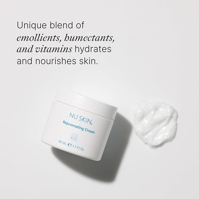 Nu Skin Rejuvenating Cream | Expertly Formulated Moisturizer for Dry Skin, Infused with Hyaluronic Acid, Nourishing Vitamins, and Unique Moisture-Binding Technology | 1.7 Fl Oz | 2 Pack