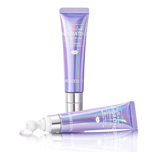 Lip Balm & Serum for Dry Lips, Featherlight Hydrating Balm, Non-Sticky Lip Moisturizer for Smooth & Glossy Lips, 2-Pack (0.5oz Each)