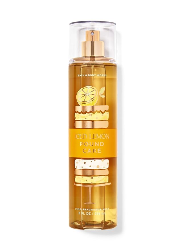 Bath & Body Works Fine Fragrance Body Spray Mist 8 fl oz / 236 mL (Iced Lemon Pound Cake)