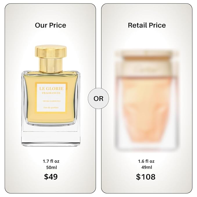 Inspired by C*RTIER La Panthere Eau de Parfum, Musk Gardenia EDP, Long Lasting 12-14 Hours Perfume Spray for Women, All Skin Types, Cruelty Free - 0.33 oz 10ml