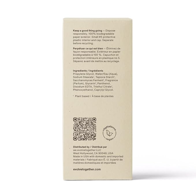 evolvetogether Aluminum Free Natural Deodorant for Women & Men | Vetiver & Cedarwood | Neutralizes Odors, Soothes Skin | Vegan, Cruelty-Free, Baking Soda Free | Made in USA (Havana, 1.69 Oz)