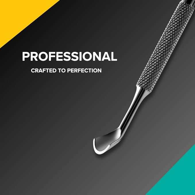 Rui Smiths Pro Cuticle Pusher with 2 Ends - Stainless Steel Manicure Tool - Style 102